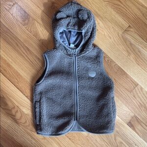 Jamie Kay Teddy Sherpa Hooded Brown Vest